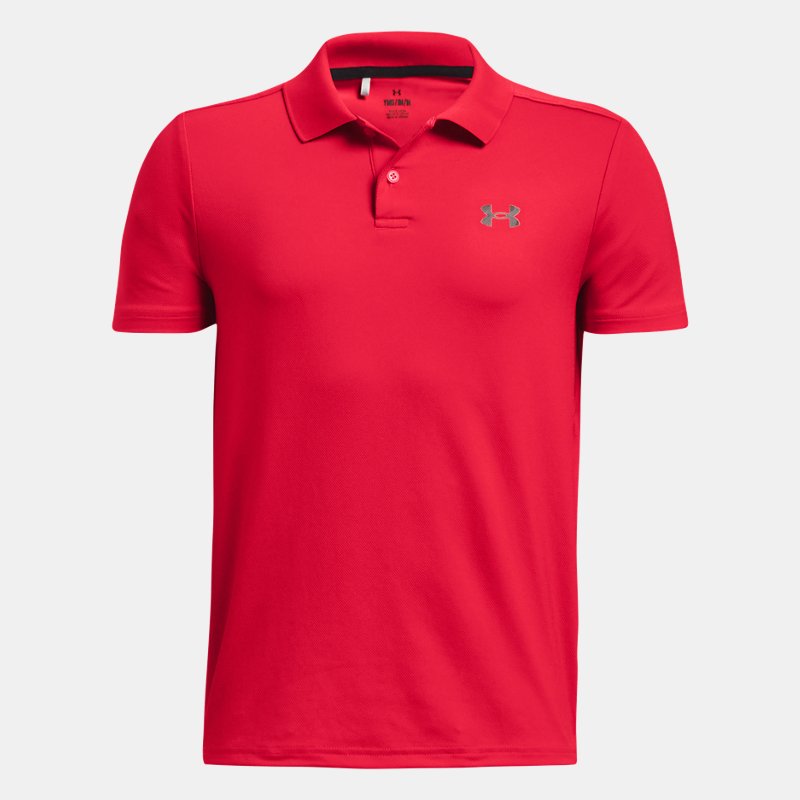 Boys'  Under Armour  Performance Polo Red / Black YXL (63 - 67 in)